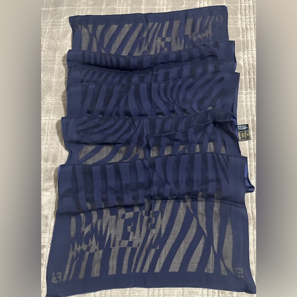 Fendi Accessories - Fendi Elegant Navy Blue Scarf